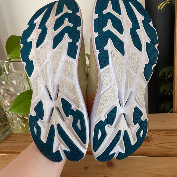 Hoka One One Bondi X Yellow Orange Athletic Running Sneakers Shoes - Picture 13 of 13